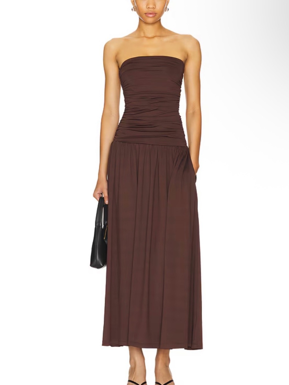 REVOLVE Strapless Brown Dress
